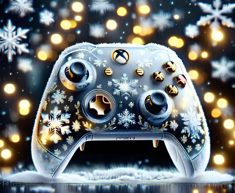 00229-protovisionXLHighFidelity3D_release0630Bakedvae-cartoon style crystal translucent golden xbox controller winter.jpg